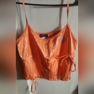 Vintage 2000s Baby Phat Vibrant Orange Crop Top